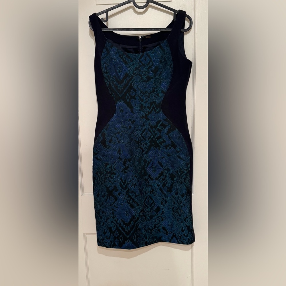 Elie Tahari "Bernice" Jacquard Hourglass Dress